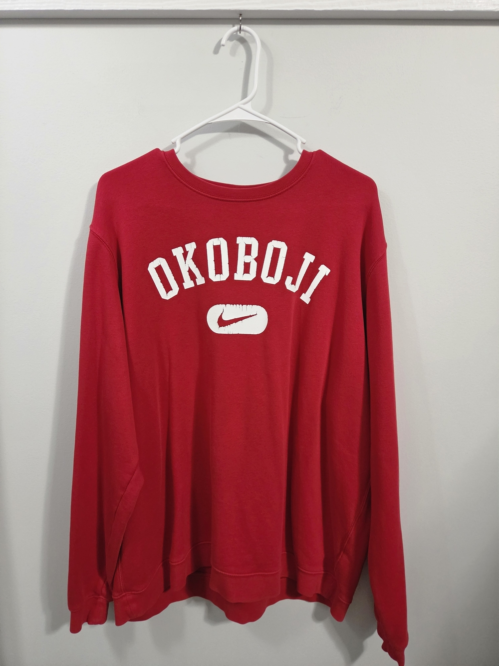 Nike Red "Okoboji" Mens Crewneck Sweatshirt